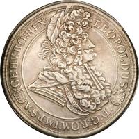 Hungary coin 1 Thaler - Leopold I (1687 - 1702) obverse obverse of 1 Thaler - Leopold I (1687 - 1702) coin with KM# 214 from Hungary.