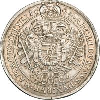 reverse of 1 Thaler - Leopold I (1687 - 1702) coin with KM# 214 from Hungary.