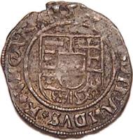 obverse of 1 Denar - Ferdinand I (1527 - 1552) coin with EH# 744 from Hungary. Inscription: *FERDINAND · D · G · R · VNG*1532