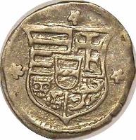 Hungary coin 1 Obulus - Ferdinand I (1526 - 1564) obverse obverse of 1 Obulus - Ferdinand I (1526 - 1564) coin with EH# 752 from Hungary.