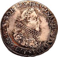 obverse of 1 Thaler - Ferdinand II (1620 - 1637) coin with KM# 75 from Hungary.