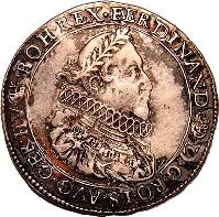 Hungary coin 1 Thaler - Ferdinand II (1620 - 1637) obverse obverse of 1 Thaler - Ferdinand II (1620 - 1637) coin with KM# 75 from Hungary.