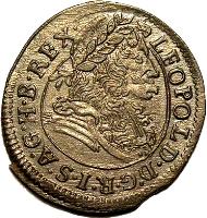 Hungary coin 1 Poltura - Leopold I (1695 - 1703) obverse obverse of 1 Poltura - Leopold I (1695 - 1703) coin with KM# 245 from Hungary.