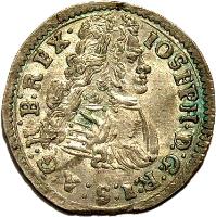 Hungary coin 1 Poltura - Joseph I (1701 - 1711) obverse obverse of 1 Poltura - Joseph I (1701 - 1711) coin with KM# 252 from Hungary. Inscription: IOSEPH · D · G · R · I · S · A · G · H · B · REX ·