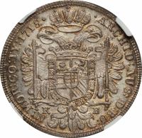 reverse of 1/2 Thaler - Karl III (1712 - 1718) coin with KM# 287 from Hungary.