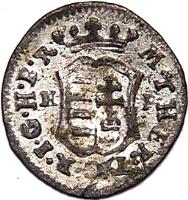 Hungary coin 1 Denar - Maria Theresa (1753 - 1760) obverse obverse of 1 Denar - Maria Theresa (1753 - 1760) coin with KM# 362 from Hungary.