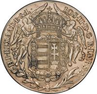 obverse of 1 Thaler - Joseph II (1781 - 1785) coin with KM# 395 from Hungary.