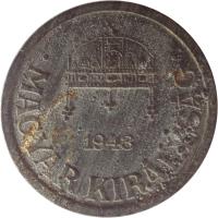 Hungary coin 2 Fillér - Miklós Horthy (1943 - 1944) obverse obverse of 2 Fillér - Miklós Horthy (1943 - 1944) coin with KM# 519 from Hungary.