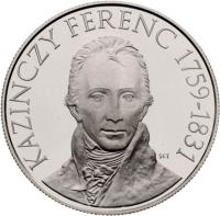Hungary coin 3000 Forint - Ferenc Kazinczy (2009) reverse reverse of 3000 Forint - Ferenc Kazinczy (2009) coin with KM# 817 from Hungary.