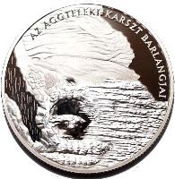 reverse of 5000 Forint - Aggtelek Karst (2005) coin with KM# 782 from Hungary.