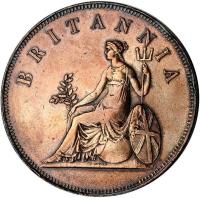 Ionian Islands coin 2 Oboli (1819) obverse obverse of 2 Oboli (1819) coin with KM# 33 from Ionian Islands. Inscription: BRITANNIA