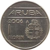 Aruba coin 1 Florin - Beatrix (1986 - 2013) reverse reverse of 1 Florin - Beatrix (1986 - 2013) coin with KM# 5 from Aruba. Inscription: ARUBA 1993 1 Florin