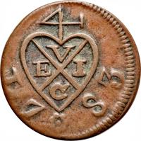 Netherlands East Indies coin 2 Kepings (1783) obverse obverse of 2 Kepings (1783) coin with KM# 256 from Netherlands East Indies.