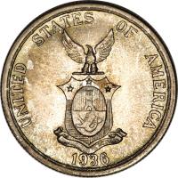 Philippines coin 1 Peso - Commonwealth (1936) obverse obverse of 1 Peso - Commonwealth (1936) coin with KM# 178 from Philippines.