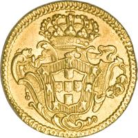 reverse of 1/2 Escudo - Jose I (1751 - 1777) coin with KM# 244 from Portugal.