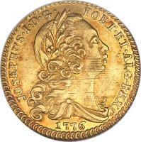 obverse of 1 Escudo - José I (1751 - 1777) coin with KM# 245 from Portugal.