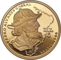 reverse of 200 Escudos - Pedro Alvares Cabral (1999) coin with KM# 717b from Portugal.