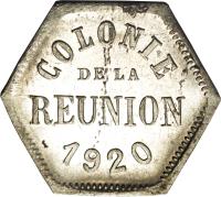 Réunion coin 5 Centimes - French Overseas Department (1920) obverse obverse of 5 Centimes - French Overseas Department (1920) coin with KM# Tn1 from Réunion. Inscription: COLONIE DE LA REUNION 1920