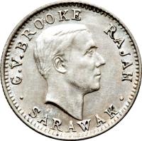 Sarawak coin 5 Cents - Charles Vyner Brooke (1920) obverse obverse of 5 Cents - Charles Vyner Brooke (1920) coin with KM# 13 from Sarawak. Inscription: C.V.BROOKE RAJAH · SARAWAK ·