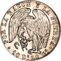 Chile coin 1 Real - Smaller (1843 - 1850) obverse obverse of 1 Real - Smaller (1843 - 1850) coin with KM# 94.2 from Chile.