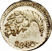 Colombia coin 1/4 Real (1837 - 1847) obverse obverse of 1/4 Real (1837 - 1847) coin with KM# 90 from Colombia.