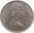 obverse of 5 Cents - Elizabeth II - 2'nd Portrait (1970 - 1985) coin with KM# 16 from Bermuda. Inscription: BERMUDA ELIZABETH II