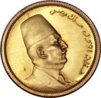 obverse of 100 Piastres - Fuad I (1922) coin with KM# 341 from Egypt.