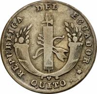 Ecuador coin 4 Reales (1841 - 1843) obverse obverse of 4 Reales (1841 - 1843) coin with KM# 24 from Ecuador.