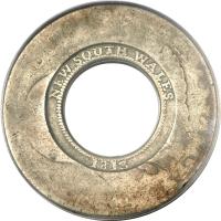 Australia coin 5 Shillings - George III - Holey Dollar (1813) obverse obverse of 5 Shillings - George III - Holey Dollar (1813) coin with KM# 2.9 from Australia. Inscription: CAROLUS · IIII · DEI · GRATIA · 1783 · NEW SOUTH WALES 1813