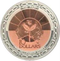 Australia coin 10 Dollars - Elizabeth II - Millennium - 4'th Portrait (1999) reverse reverse of 10 Dollars - Elizabeth II - Millennium - 4'th Portrait (1999) coin with KM# 423 from Australia. Inscription: · THE PAST · 10 DOLLARS · THE MILLENNIUM SERIES ·