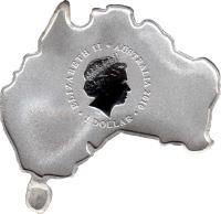 obverse of 1 Dollar - Elizabeth II - Australian Pavilion - 4'th Portrait (2010) coin with KM# 1395 from Australia. Inscription: ELIZABETH II · AUSTRALIA 2010 · 1 DOLLAR IRB