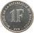 reverse of 1 Franc (1976 - 2003) coin with KM# 19 from Burundi. Inscription: BANQUE DE LA REPUBLIQUE DU BURUNDI 1F BRB