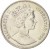 obverse of 1 Crown - Elizabeth II - World Cup (1990) coin with KM# 33 from Gibraltar. Inscription: ELIZABETH II GIBRALTAR 1990