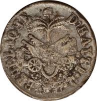 Haiti coin 6 Centimes - Western Republic (1818) reverse reverse of 6 Centimes - Western Republic (1818) coin with KM# 17 from Haiti.