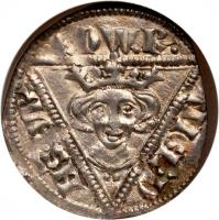 obverse of 1 Penny - Edward I (1279 - 1302) coin with SP# 6254 from Ireland.