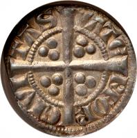 reverse of 1 Penny - Edward I (1279 - 1302) coin with SP# 6254 from Ireland.