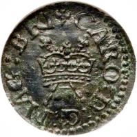 obverse of 1 Farthing - Charles I - Richmond Issue (1625 - 1644) coin with SP# 6524 from Ireland. Inscription: CARO D G MAG BRI