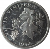 Croatia coin 2 Lipe - Latin text (1994 - 2014) obverse obverse of 2 Lipe - Latin text (1994 - 2014) coin with KM# 14 from Croatia. Inscription: VITIS VINIFERA 1994. KK