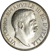 obverse of 1/2 Rupia - Vittorio Emanuele III (1910 - 1919) coin with KM# 5 from Italian Somaliland. Inscription: VITTORIO EMANVELE II RE D' ITALIA