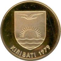 obverse of 150 Dollars - Independence (1979) coin with KM# 9 from Kiribati. Inscription: KIRIBATI 1979