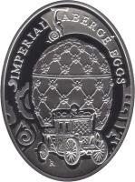 Niue coin 2 Dollars - Elizabeth II - Coronation Egg - 4'th Portrait (2010) reverse reverse of 2 Dollars - Elizabeth II - Coronation Egg - 4'th Portrait (2010) coin with KM# 213 from Niue. Inscription: IMPERIAL FABERGÉ EGGS