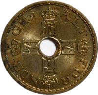 Norway coin 50 Øre - Haakon VII - WW2 Exile Coinage (1942) obverse obverse of 50 Øre - Haakon VII - WW2 Exile Coinage (1942) coin with KM# 393 from Norway. Inscription: .ALT.FOR.NORGE. 1942