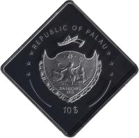obverse of 10 Dollars - RN Vittorio Veneto (2011) coin with KM# 395 from Palau. Inscription: REPUBLIC OF PALAU 10$