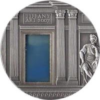 reverse of 10 Dollars - Renaissance (2007) coin with KM# 191 from Palau. Inscription: TIFFANY ART 2007