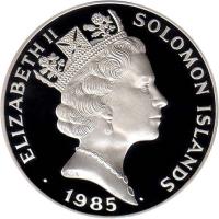 Solomon Islands coin 5 Dollars - Elizabeth II - Decade for Women (1985) obverse obverse of 5 Dollars - Elizabeth II - Decade for Women (1985) coin with KM# 22 from Solomon Islands. Inscription: ELIZABETH II SOLOMON ISLANDS 1985