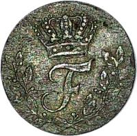 Sweden coin 1 Öre - Fredrik I (1720 - 1749) obverse obverse of 1 Öre - Fredrik I (1720 - 1749) coin with KM# 382 from Sweden.