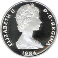 Turks and Caicos Islands coin 10 Crowns - Elizabeth II - Javelin (1984) obverse obverse of 10 Crowns - Elizabeth II - Javelin (1984) coin with KM# 58 from Turks and Caicos Islands. Inscription: ELIZABETH II D · G · REGINA 1984