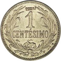 reverse of 1 Centesimo - Essai (1924) coin with KM# E5 from Uruguay. Inscription: ESSAI 1 CENTÉSIMO