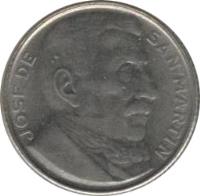 obverse of 20 Centavos - José San Martin (1950) coin with KM# 45 from Argentina. Inscription: JOSE DE SAN MARTIN