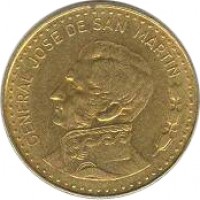 Argentina coin 100 Pesos - Non magnetic (1978 - 1980) obverse obverse of 100 Pesos - Non magnetic (1978 - 1980) coin with KM# 85 from Argentina. Inscription: GENERAL JOSE DE SAN MARTIN